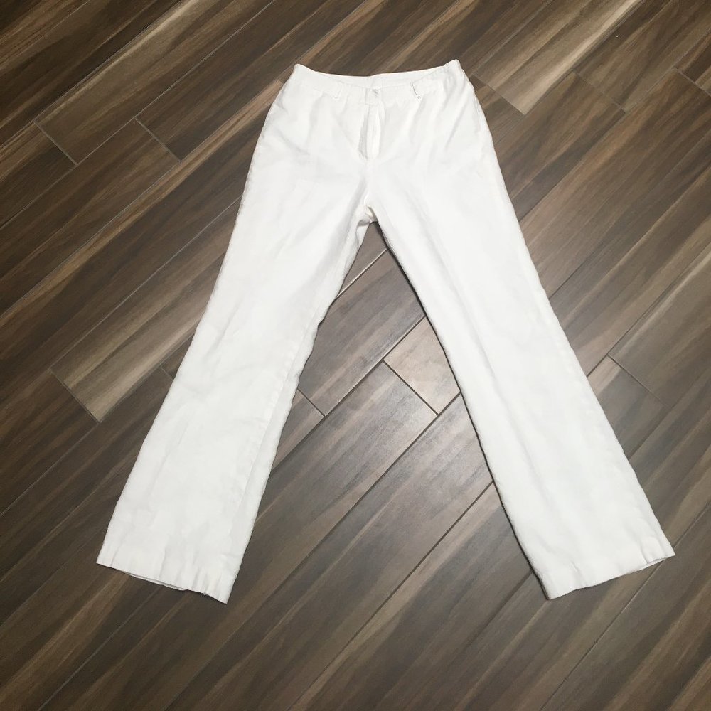 Anne Klein Wide Leg Linen Pants - Picture 2 of 7